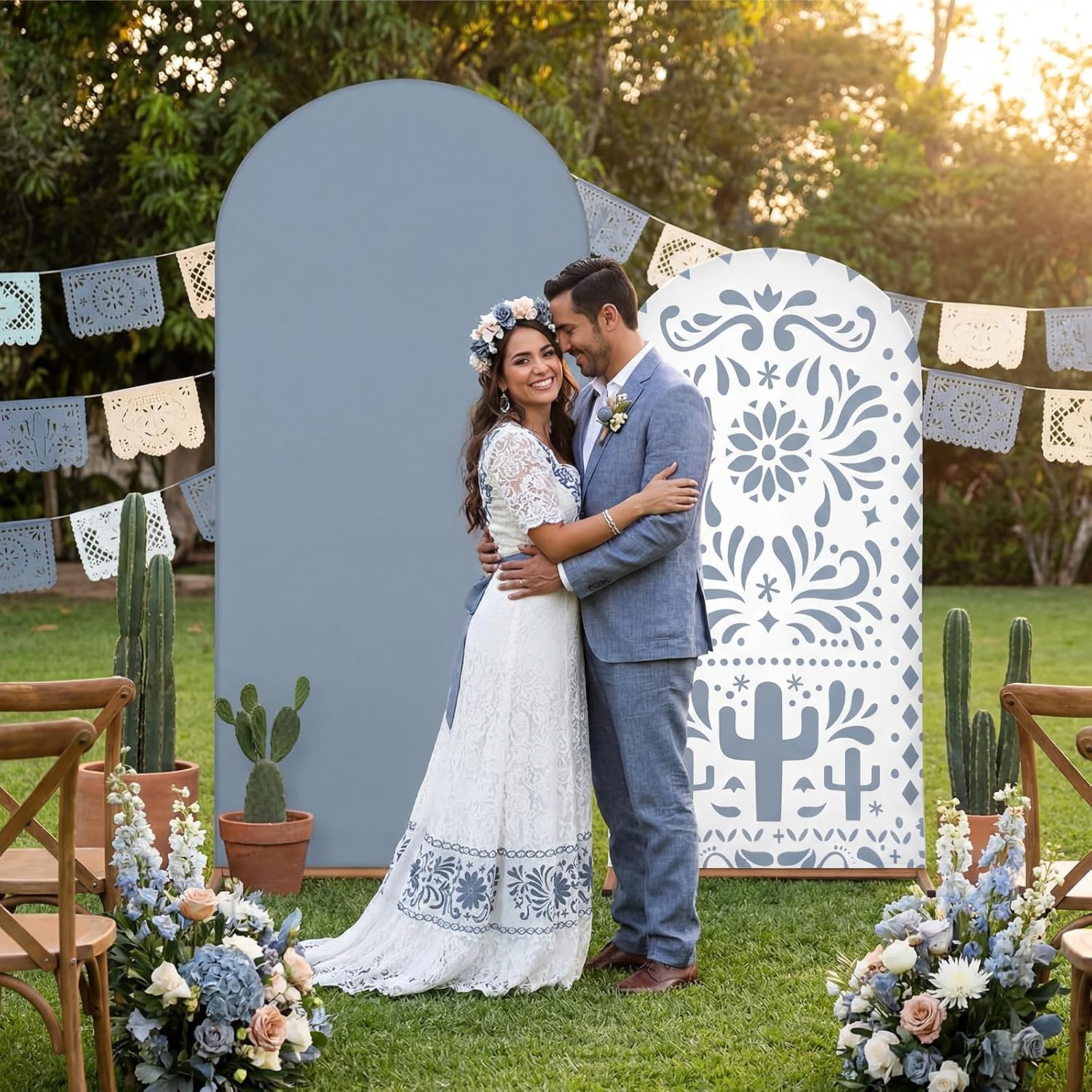 Dessert Table Backdrop - Op maat gemaakte dubbelzijdige Mexico Cielito