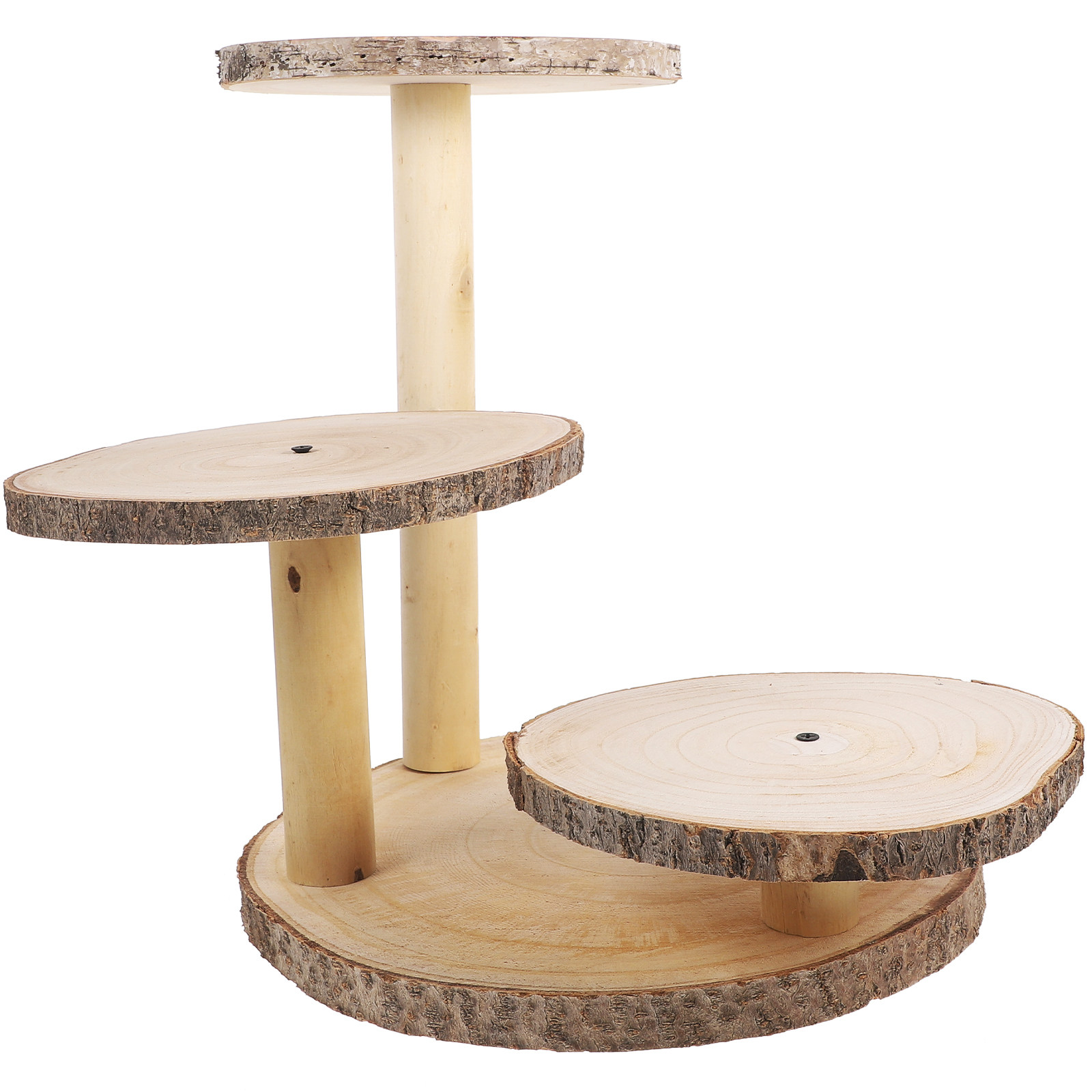 Cupcake Stand Tier - Houten taartstandaard, rustieke meerlaagse taartpresentatie, dessertstandaard,