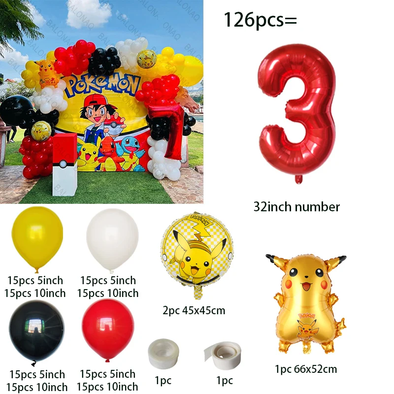 126-delige Cartoon Pikachu The - Balloon Arch Kit recensie en prijs
