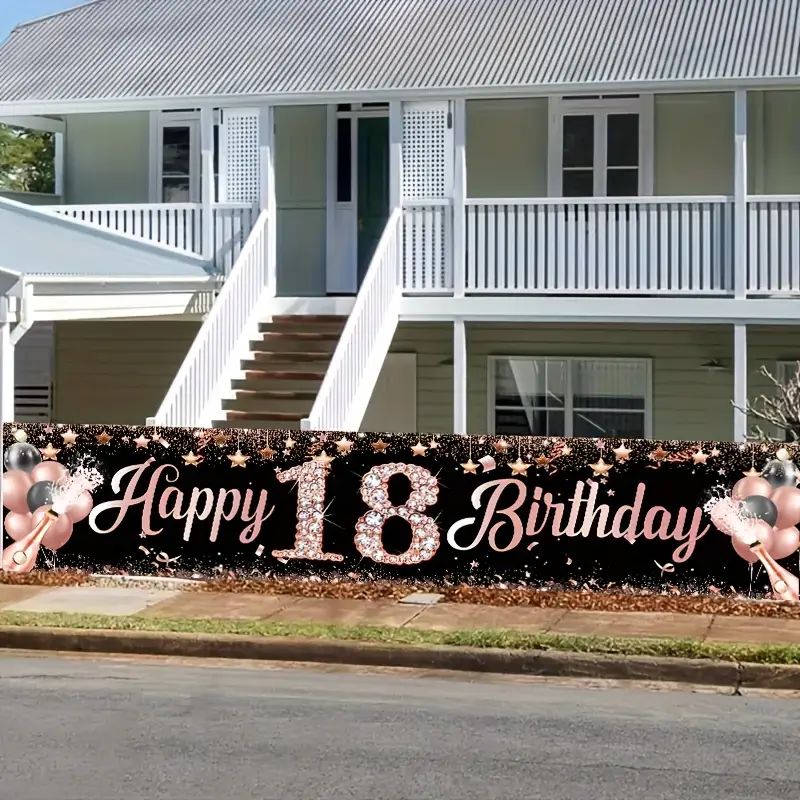 18e verjaardagsbanner, verjaar - Party Banner Gold recensie en prijs