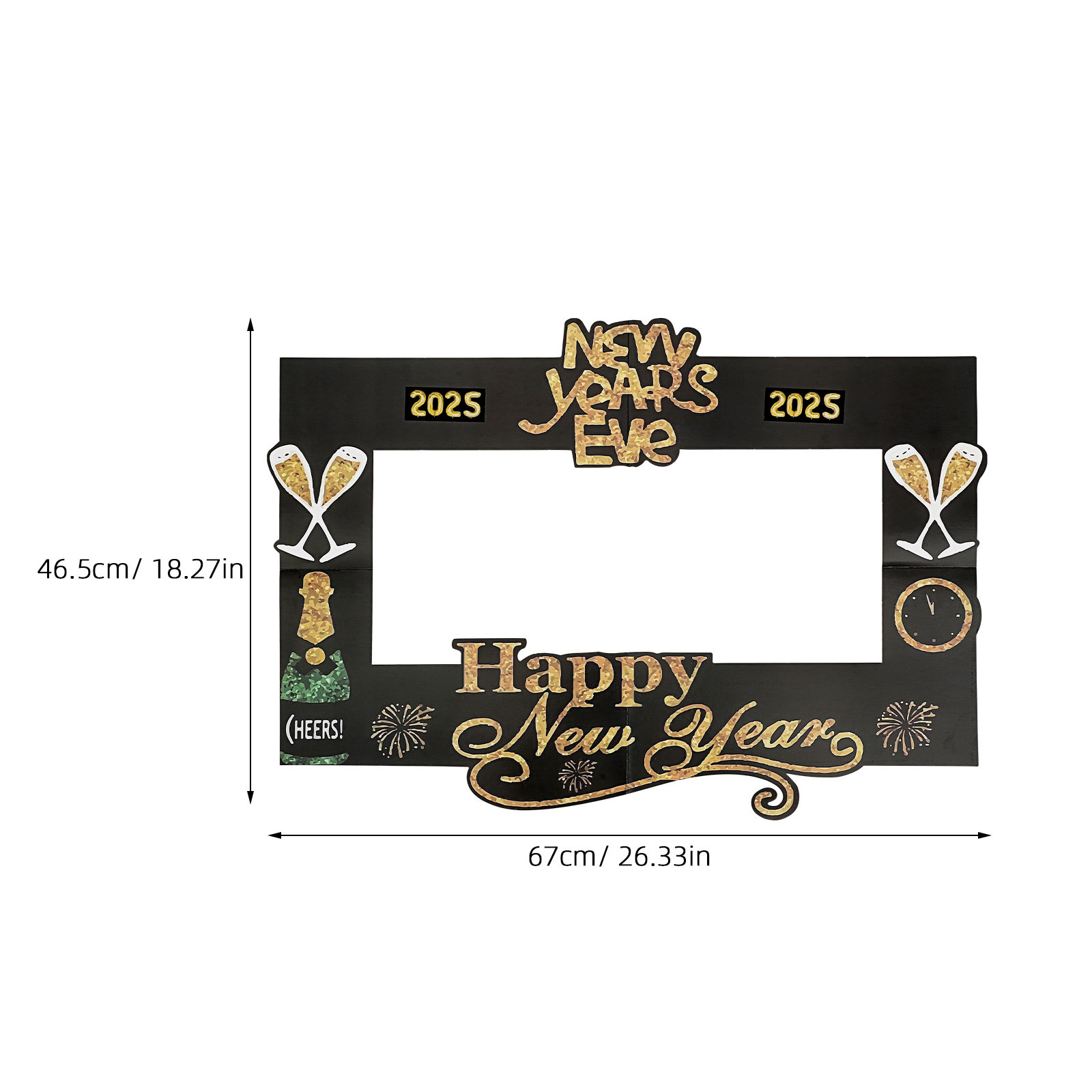 2025 Nieuwjaarsfoto-rekwisiet  - Photo Booth Frame recensie en prijs