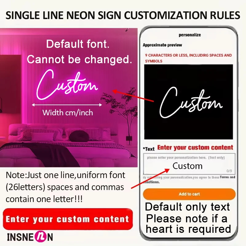 Aangepaste naam neon teken - U - Neon Sign Party recensie en prijs