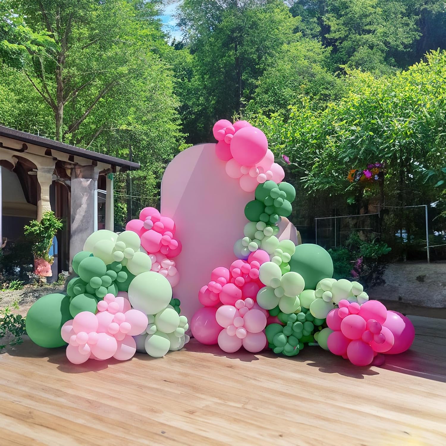 107 Stuks Hot Roze Groene Ball - Balloon Arch Kit recensie en prijs